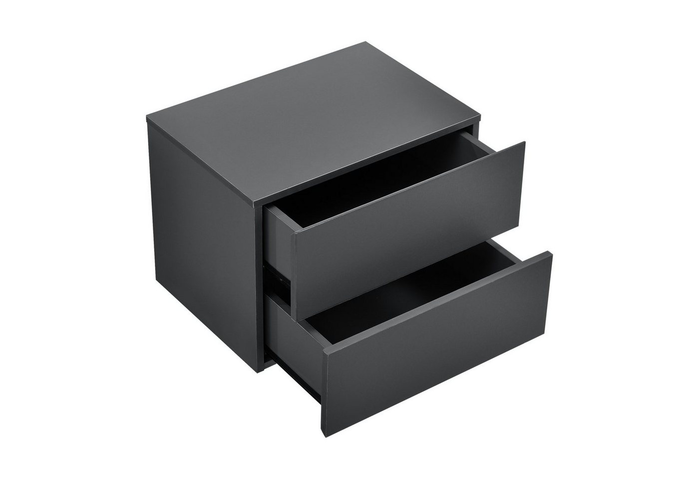 en.casa Hängeschrank »Ampfing« Wandschrank mit 2 Schubladen 40x29x30 cm Dunkelgrau Bild 5