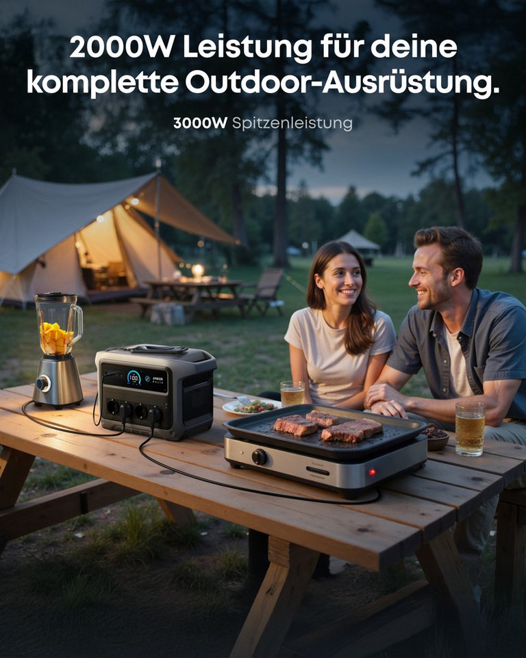 Anker Stromerzeuger C1000 Gen 2 Tragbare Powerstation mit wasserfester Tragetasche, 2 in kW, (2-tlg) Bild 2
