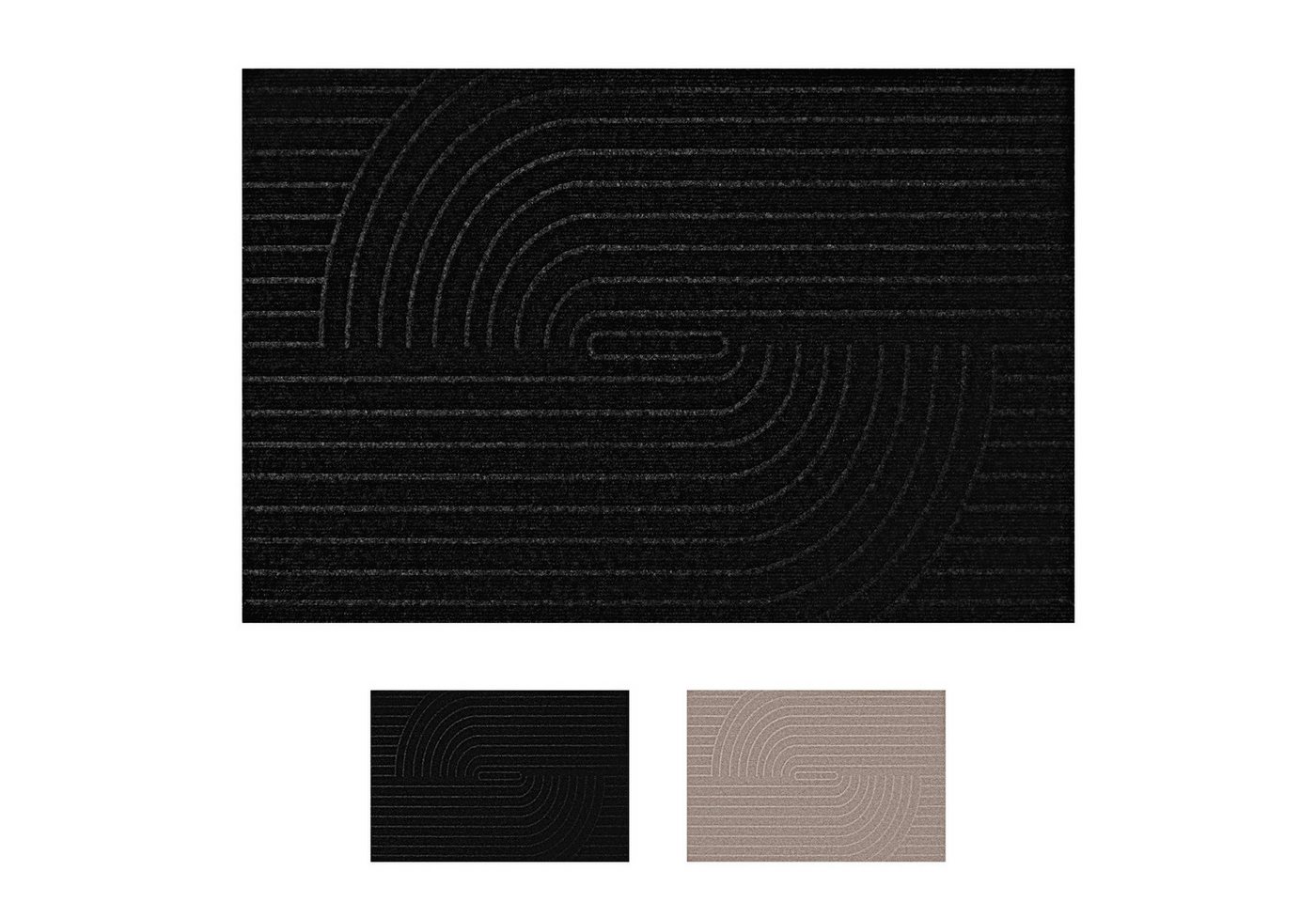 SunJas Fußmatte Rutschfeste Fußmatte für Innen und Außen, Rechteckig, Höhe: 6 mm, Schmutzfangmatte für Innen und Auße,schmutzabweisend & abriebfest Bild 5