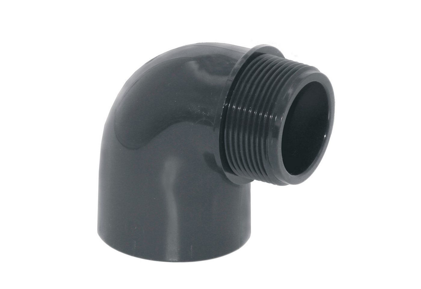 HAF Rohrverbinder 1-10x PVC Winkel 90° 50mm Klebemuffe x 2" Außengewinde PN16 Pool, Max. Arbeitsdruck 16 bar bei 20 C°