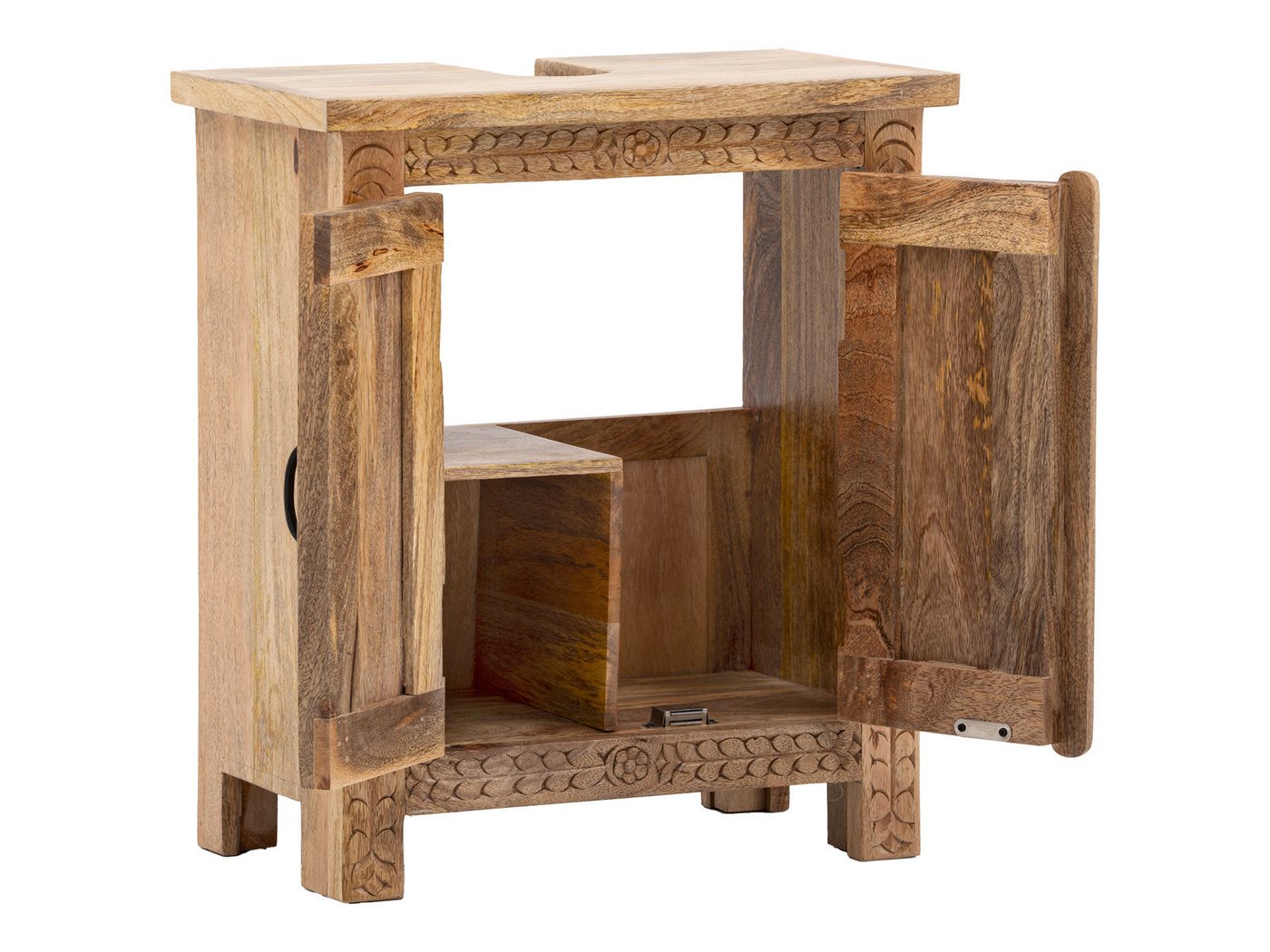 massivum Waschbeckenunterschrank Santa Cruz Massivholz Mango natur Bild 4
