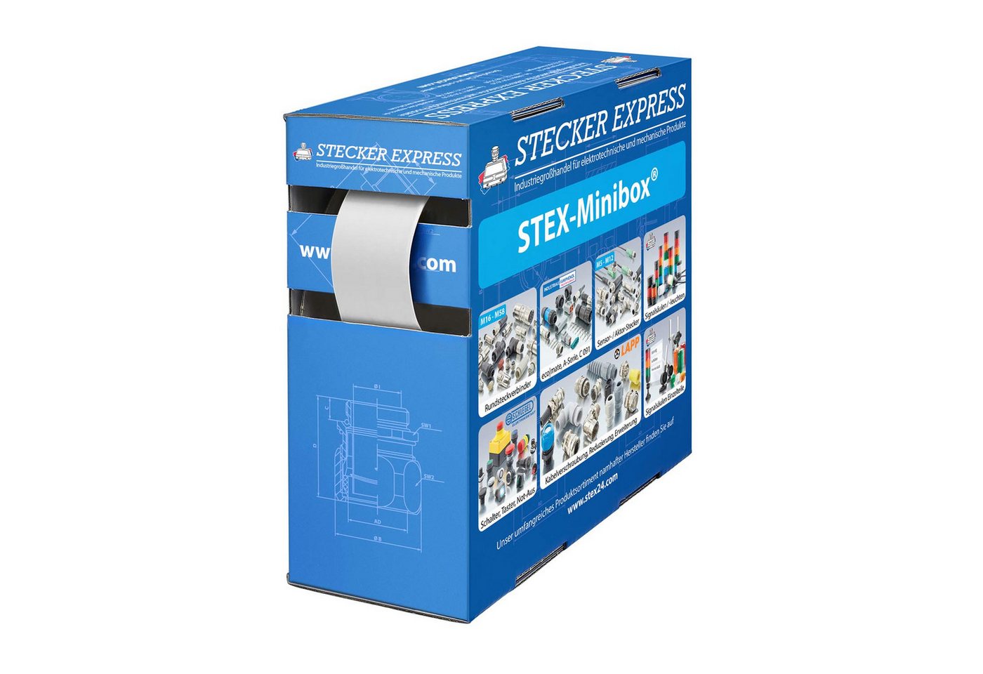 Stex24 Schrumpfschlauch Titel:Schrumpfschlauch 3:1, Minibox mit 2,3m, weiß 18,0/6,0mm, 3/4 Zo Bild 2
