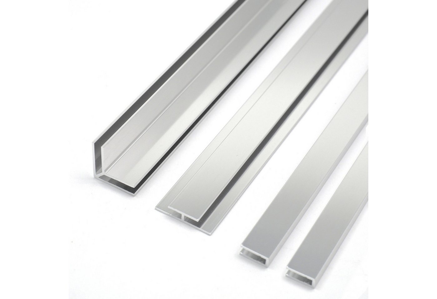 WITEN&NOCK Verbindungsprofil Aluminiumprofil 4er Set für PVC Duschrückwände 3 mm Wandpaneel
