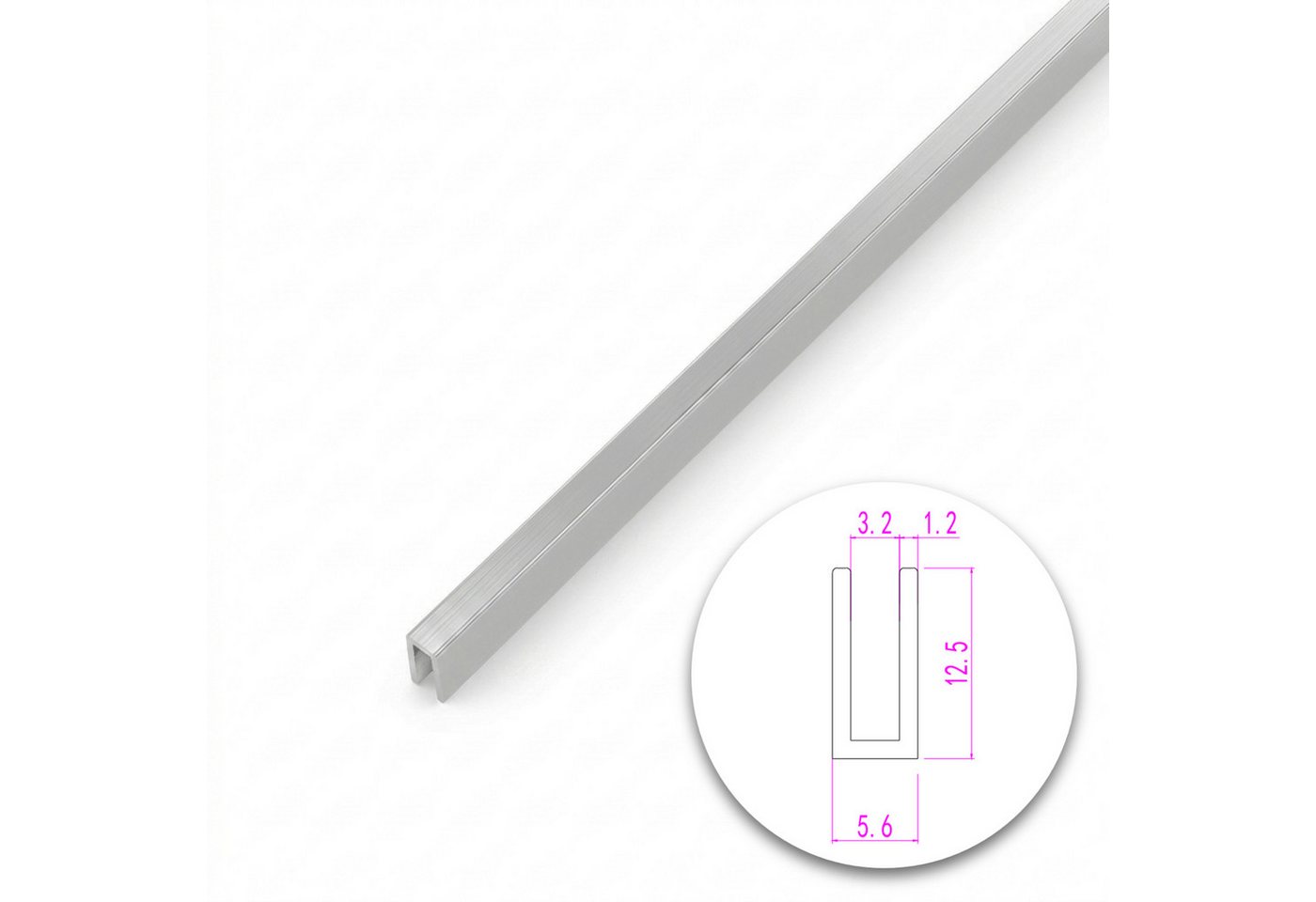 WITEN&NOCK Verbindungsprofil Aluminiumprofil 4er Set für PVC Duschrückwände 3 mm Wandpaneel Bild 4
