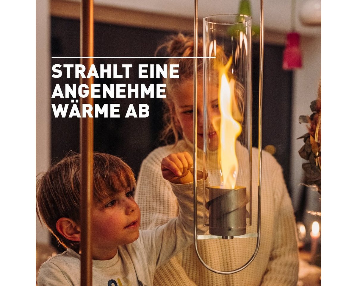 höfats Echtfeuer-Dekokamin SPIN 900, SPIN 1200 Hängefeuer (Schwebendes Feuer für Indoor und Outdoor, Windlicht, Bioethanolkamin, Bioethanolfeuer aus Edelstahl) Bild 3