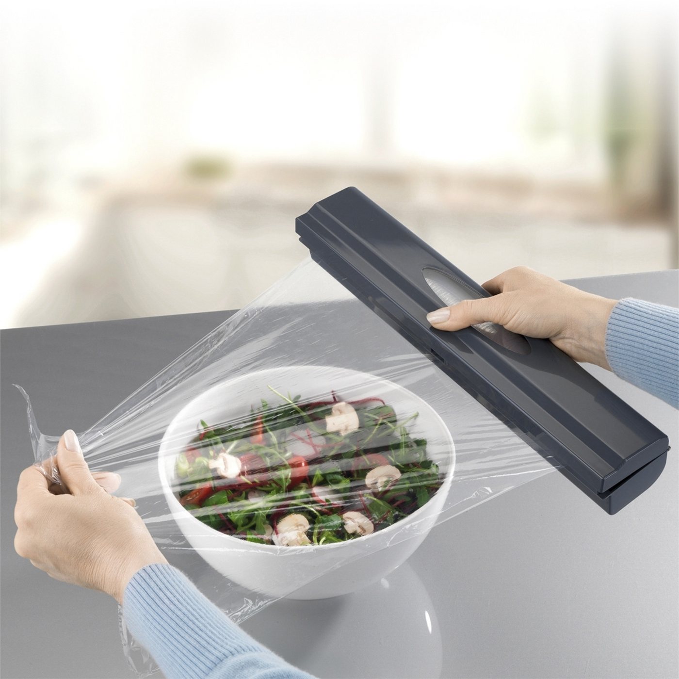 Maximex Folienspender Folienspender PERFECT CUTTER Farbe anthrazit, (1-St), Edelstahl Bild 2