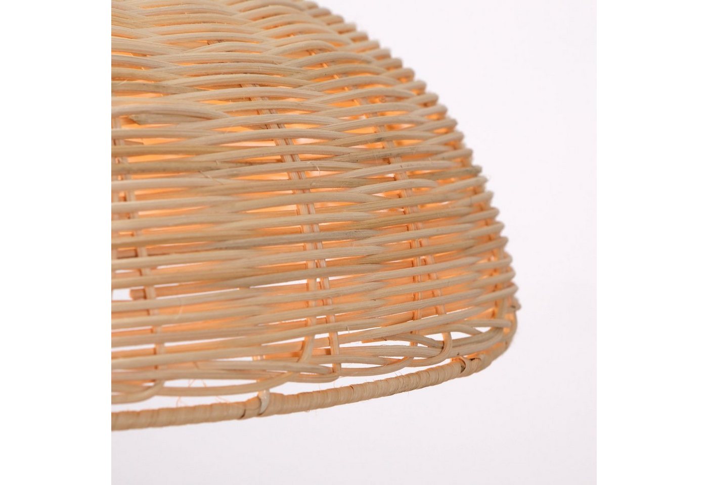 Home4Living Pendelleuchte Hängeleuchte Pendeleuchte Ø 48cm Rattan E27 Küchenlampe, ohne Leuchtmittel, Rattan Bild 4