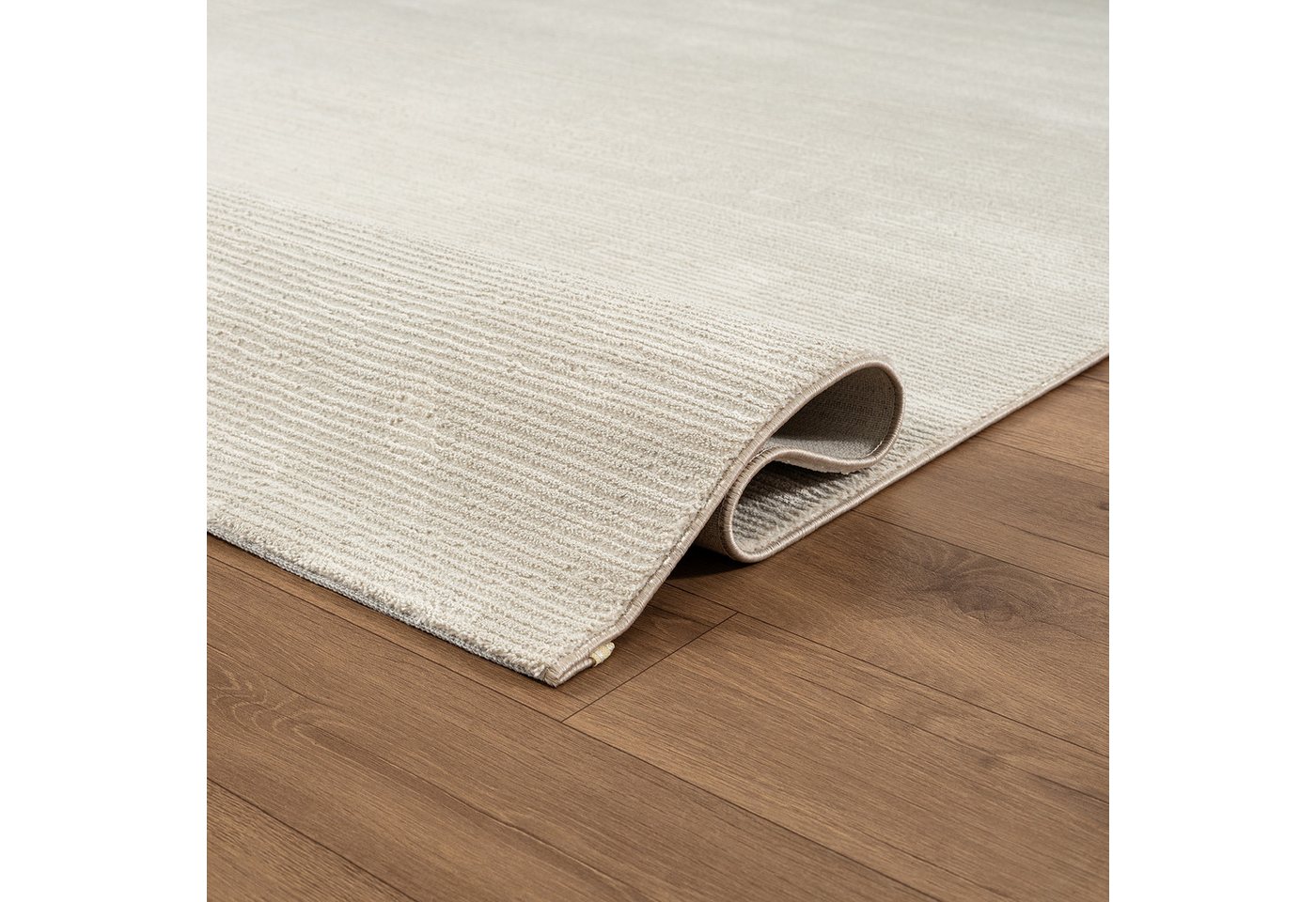 Carpetilla Teppich Kurzflor Teppich Modern– Wohnzimmerteppich pflegeleicht – viele Größen, Teppich Wohnzimmer 3D effekt Boho Einfarbig hoch-tief Streifen Bild 4