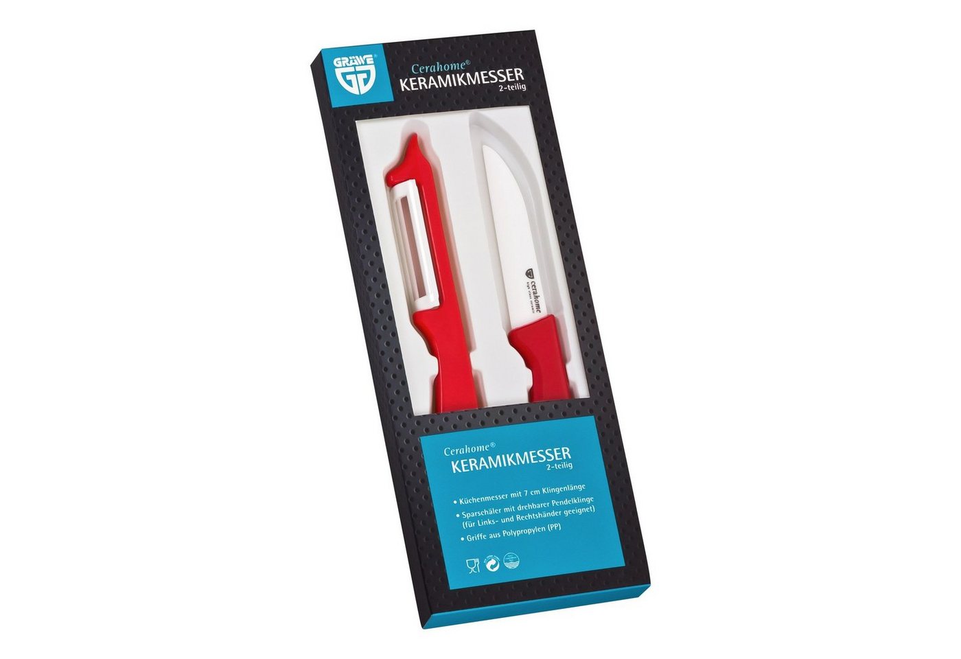 GRÄWE Sparschäler GRÄWE Keramikschäler und Haushaltsmesser, Serie Cerahome Bild 2