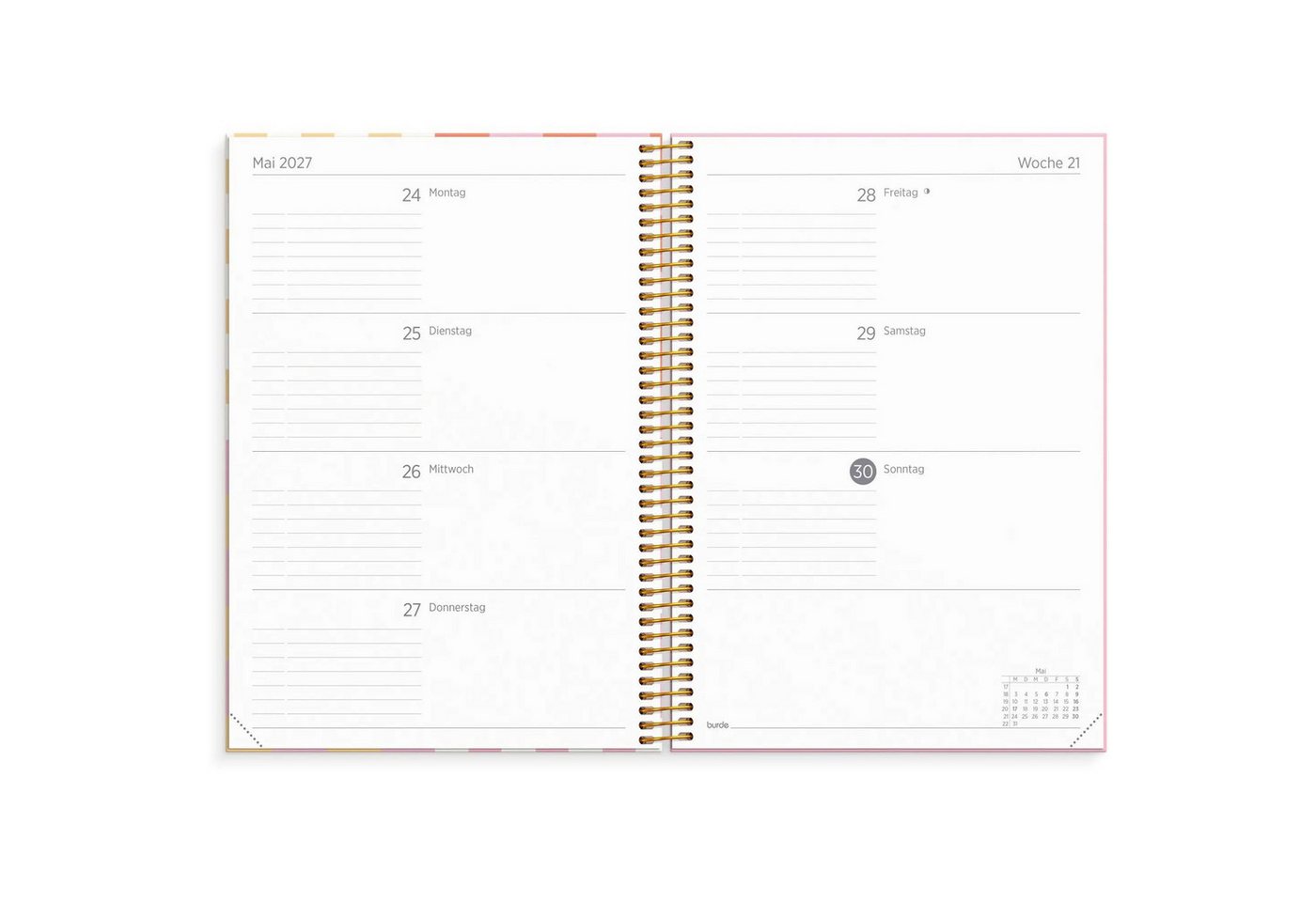 Jahresplaner Organizer & Notes A5 Checkered 26/27 17M Bild 4