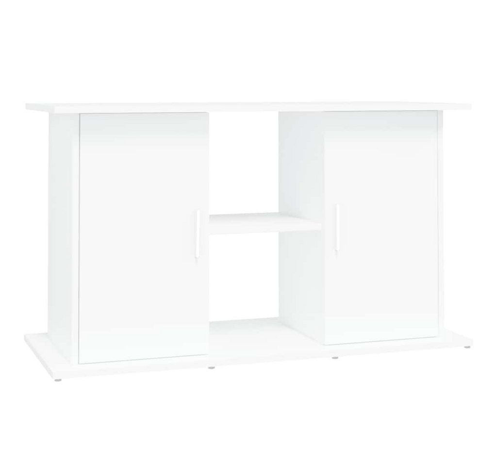 furnicato Aquariumunterschrank Aquariumständer 101x41x58 cm Weiß Stabiler Aquariumschrank mit Ablagefächern für dein Zubehör in Weiß Bild 2