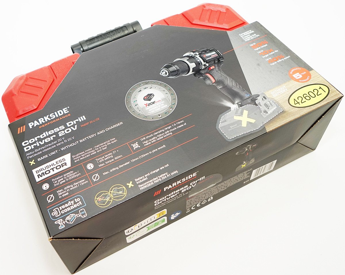 PARKSIDE PERFORMANCE® Akku-Bohrschrauber 20 V PABSP 20 Li C3, inkl. Akku (2Ah) und Ladegerät (2,4A) 1 Stück, 20 V, max. 2000,00 U/min Bild 3