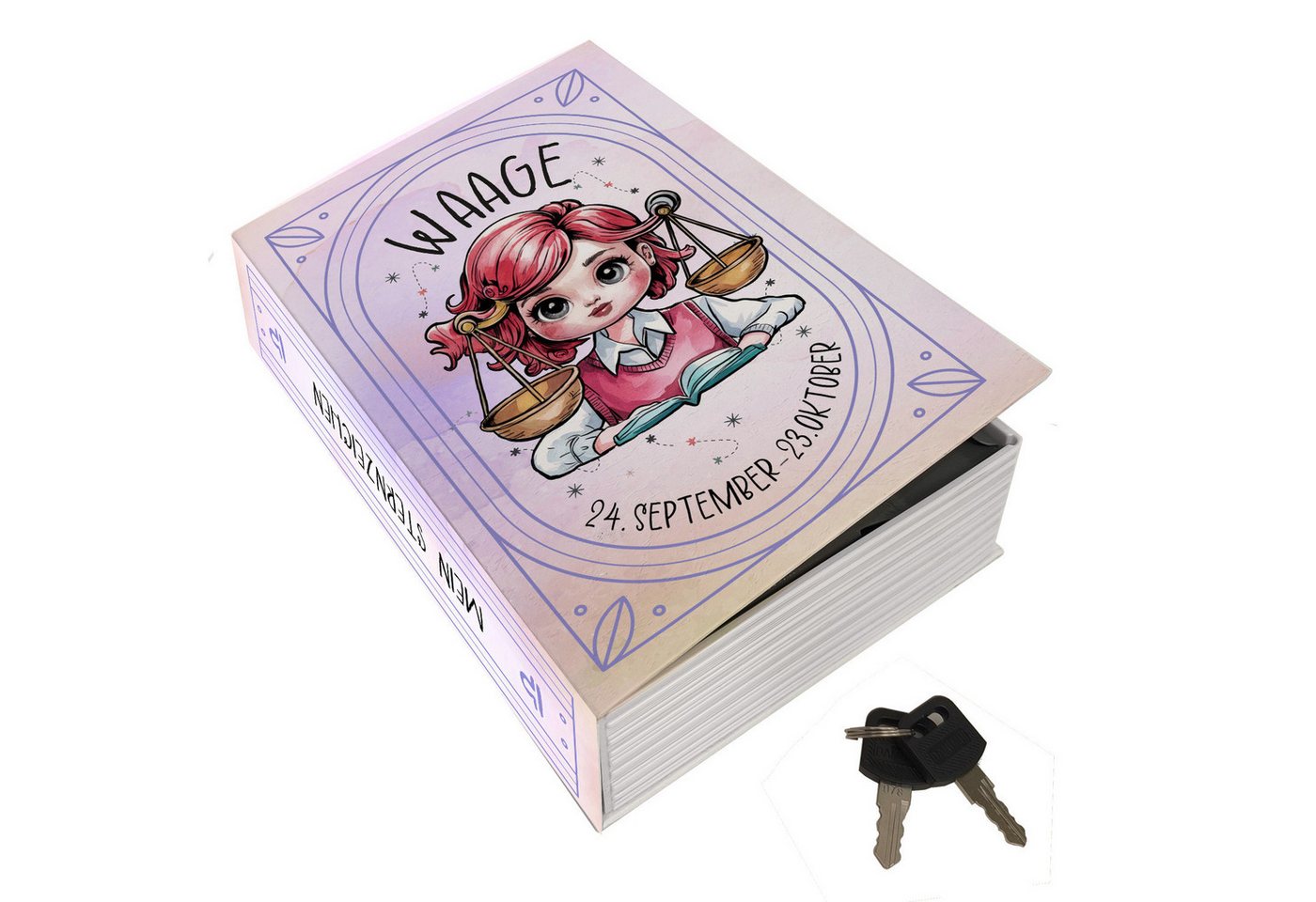 speecheese Buchtresor Mein Sternzeichen Booksafe L - Waage