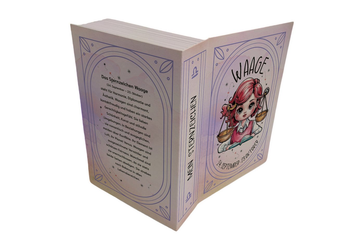 speecheese Buchtresor Mein Sternzeichen Booksafe L - Waage Bild 2