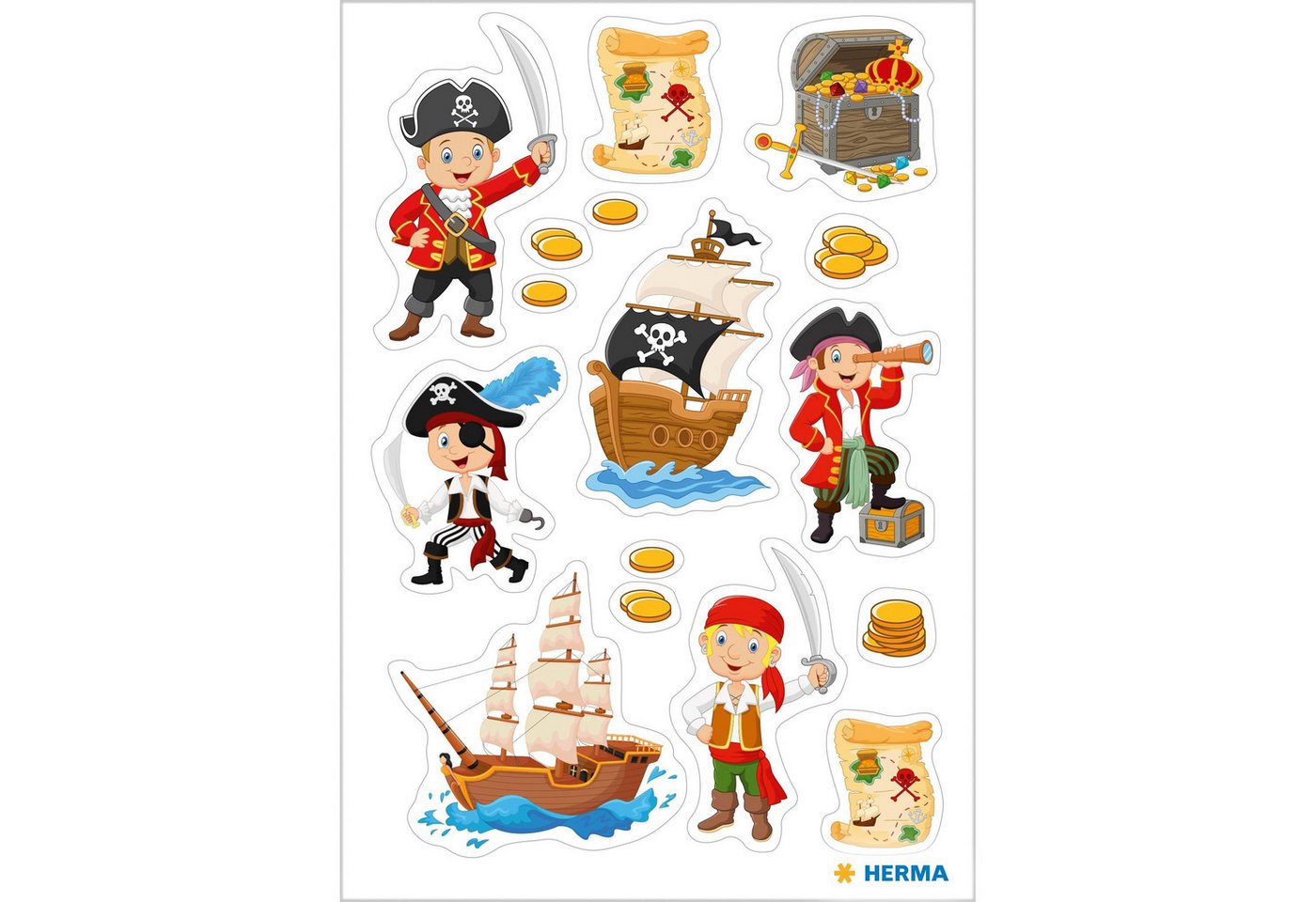 HERMA Sticker Herma Sticker MAGIC Pirat Transpuffy 1 Bl