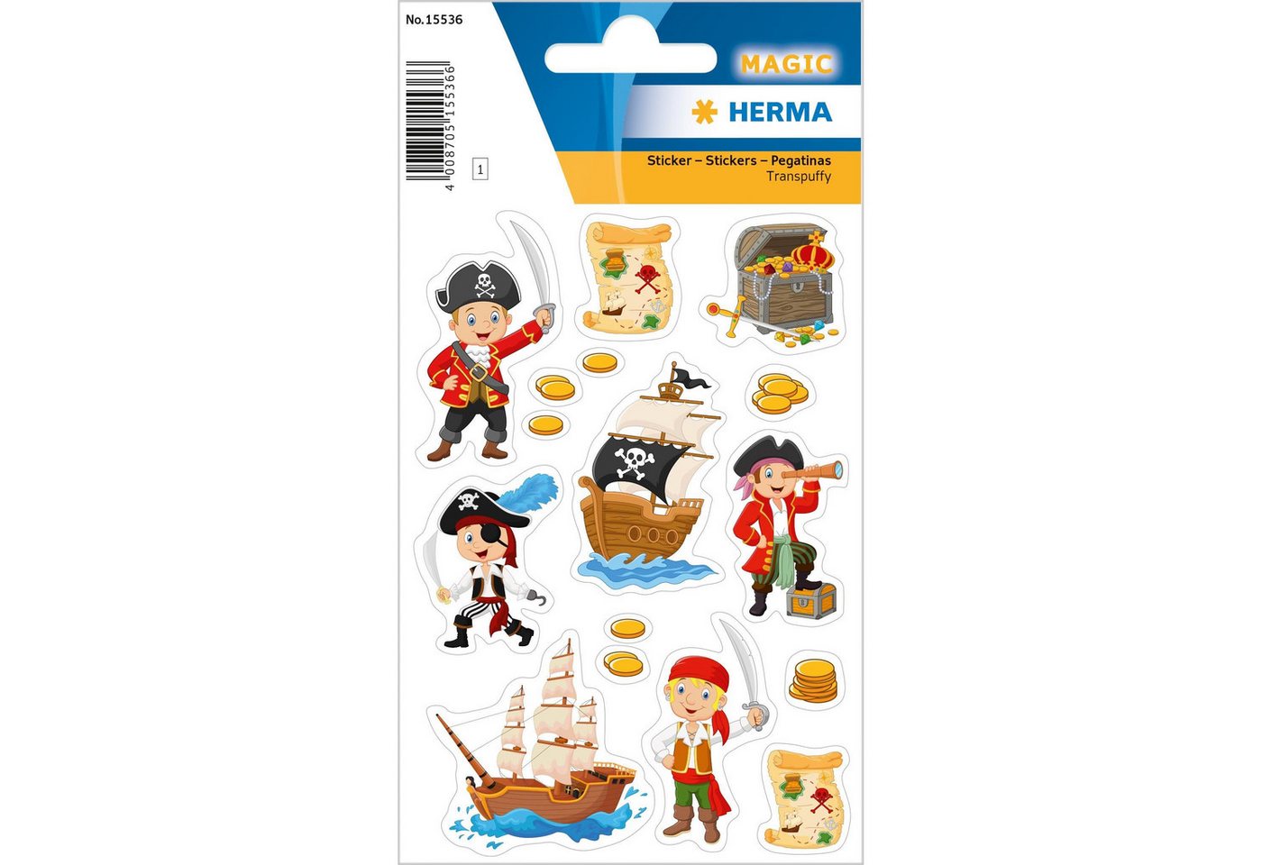HERMA Sticker Herma Sticker MAGIC Pirat Transpuffy 1 Bl Bild 3