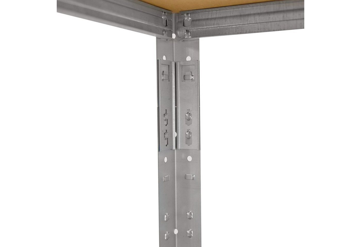 shelfplaza Schwerlastregal HOME, 200x70x50cm verzinkt, 4 Böden, Kellerregal, Garagenregal, Steckregal Bild 3