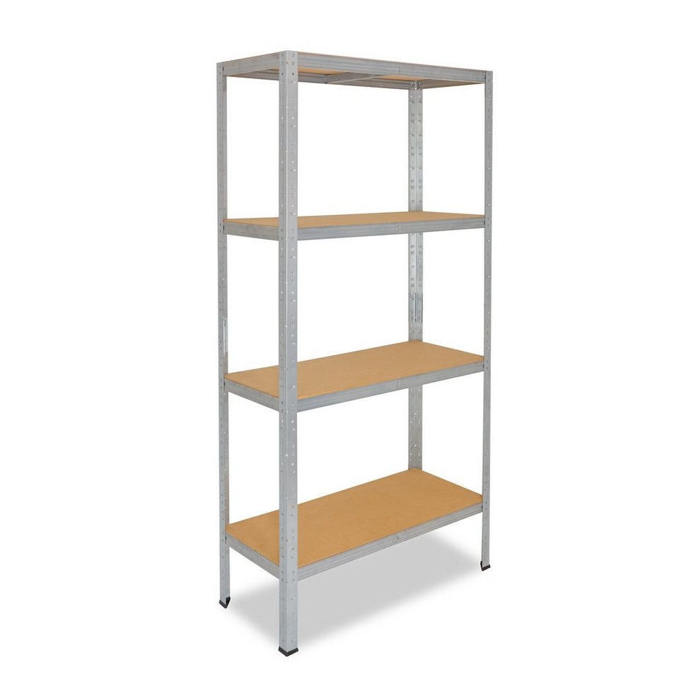 shelfplaza Schwerlastregal HOME, 200x70x50cm verzinkt, 4 Böden, Kellerregal, Garagenregal, Steckregal Bild 5