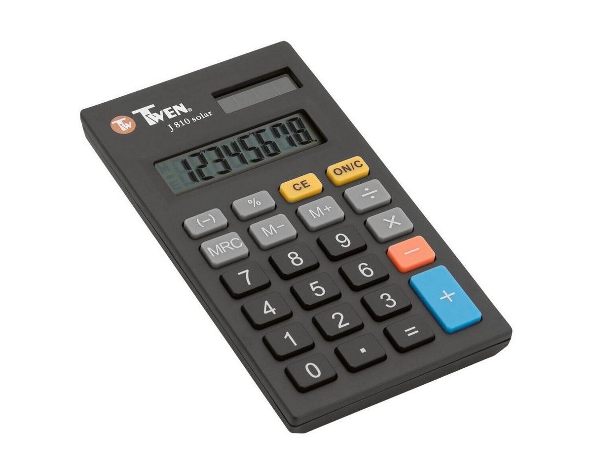 TWEN Taschenrechner J 810 solar, 8-stellig, mit automatischer Abschaltung