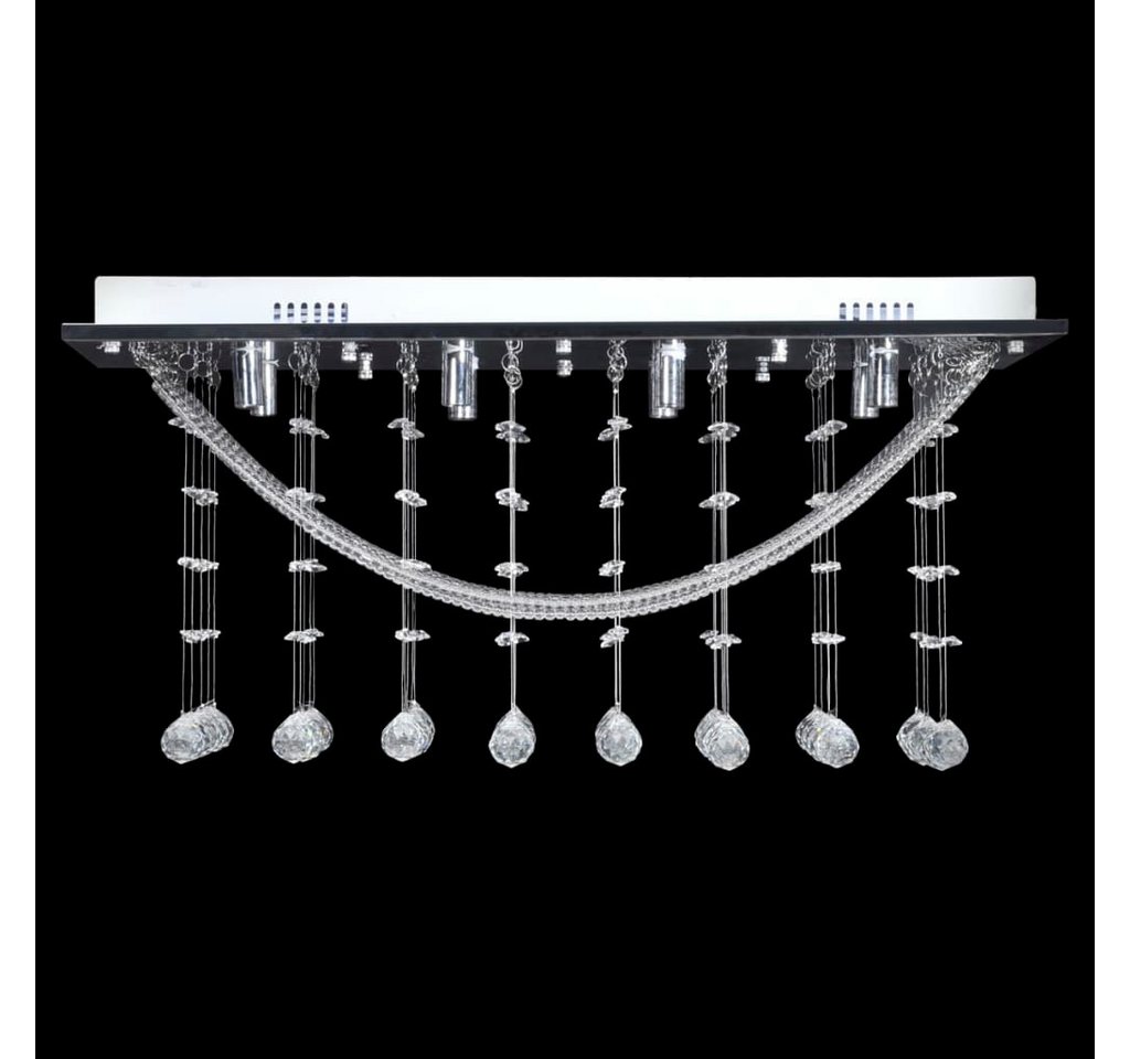 furnicato Deckenleuchte Moderne Deckenlampe 70 x 25 x 29 cm in Weiß mit Kristallverzierung, Luxus-Kronleuchter mit 8 G9 Fassungen für den privaten Wohnraum Bild 5