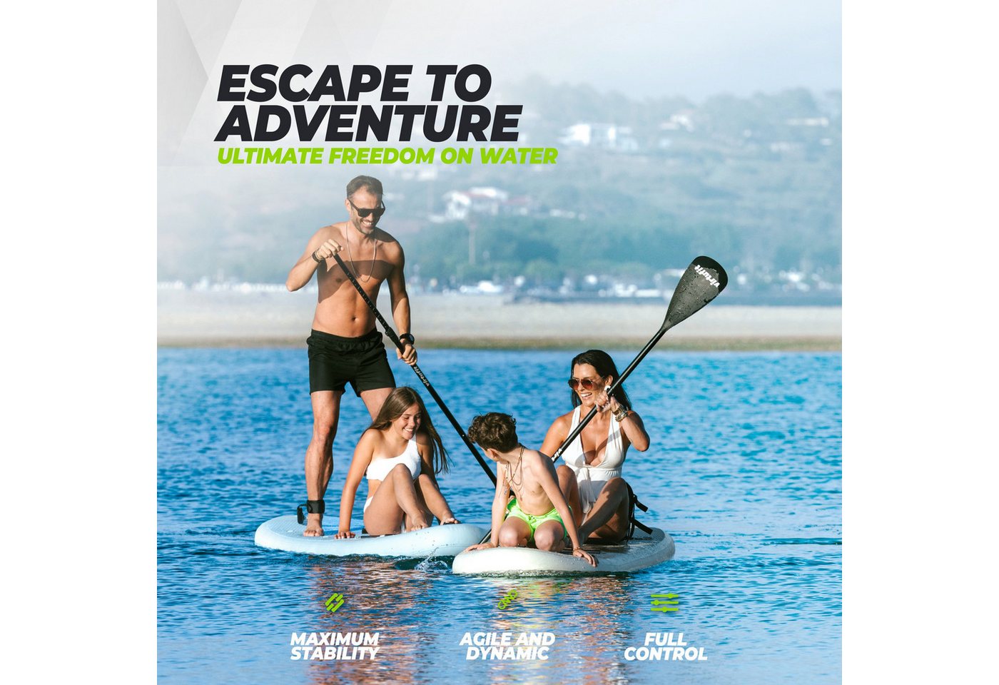 VirtuFit Inflatable SUP-Board VirtuFit Supboard Cruiser 305 Sandbeige mit Kajak-Sitz Bild 3