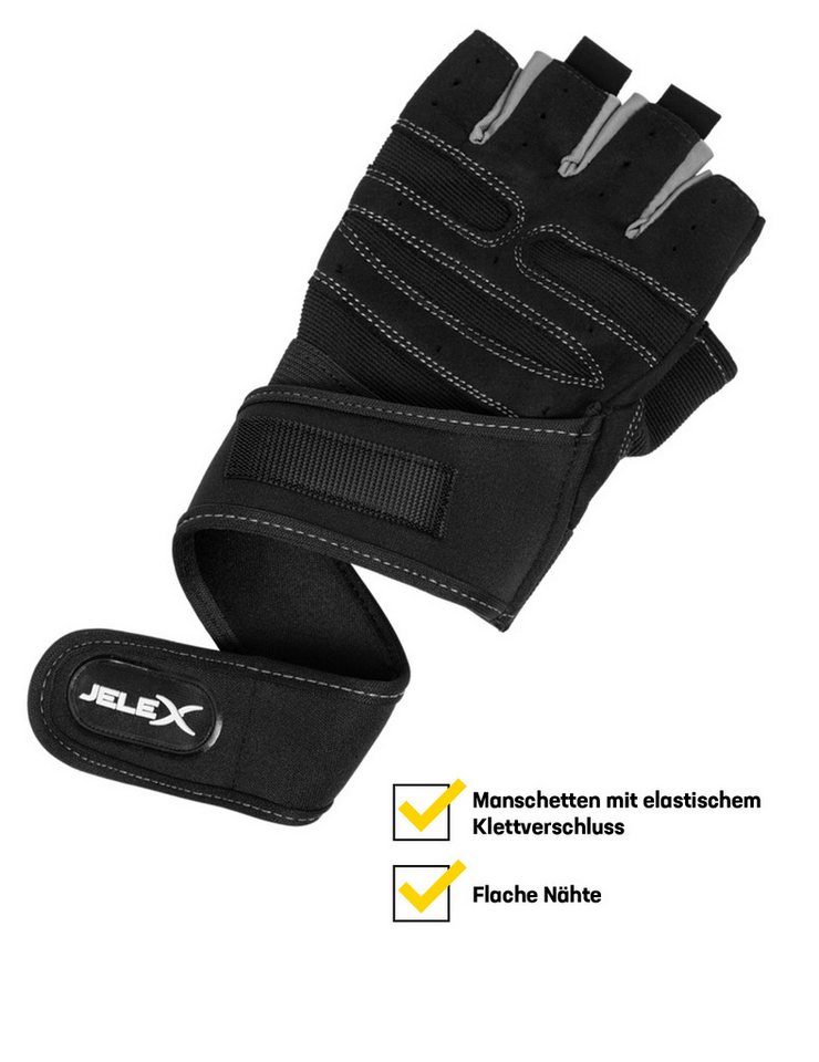 JELEX Trainingshandschuhe Fit gepolsterte Trainingshandschuhe leicht gepolsterte Handflächen Bild 4