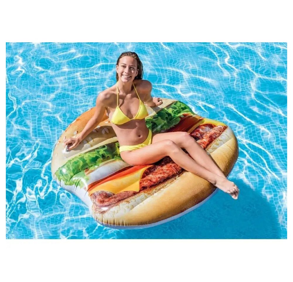 Sport-Knight® Luftmatratze Burger Luftmatratze, fotorealistisches Design, 145 x 142cm