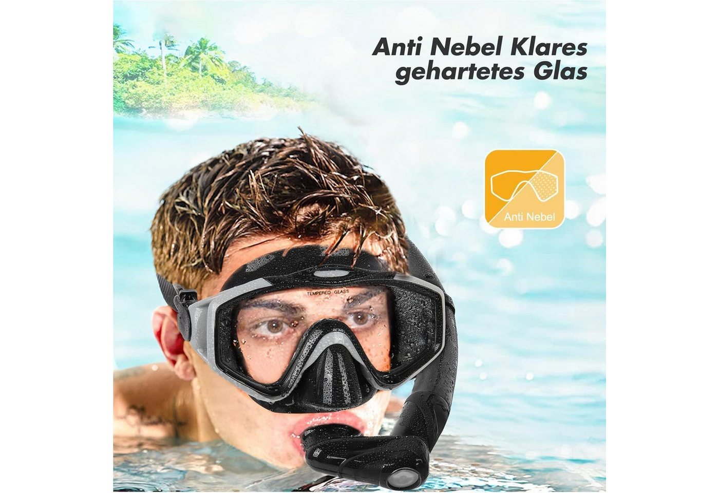 LuxusKollektion Schnorchel Schnorchelset Erwachsene Mit Flossen Taucherflossen Schnorchelmaske Bild 4