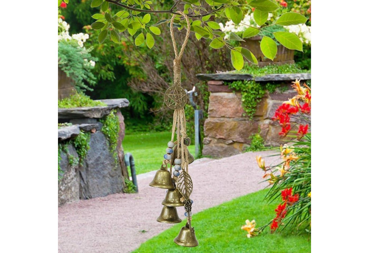 LuxusKollektion Windspiel Hexenglocken Windspiel Garten Metall Harmonischer Klang Hängende Deko