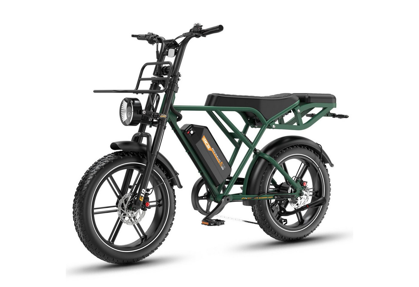RCB E-Bike Pedelec G19, 20×4,0Zoll, 22,5Ah, 1365W Spitzenleistung, 120–130KM Reichweite, 7 Gang, 250W Heckmotor, 1080 Wh, Blinker,NFC&APP,Drehmomentsensor, Steigfähigkeit bis 21,26 % (ca. 12)