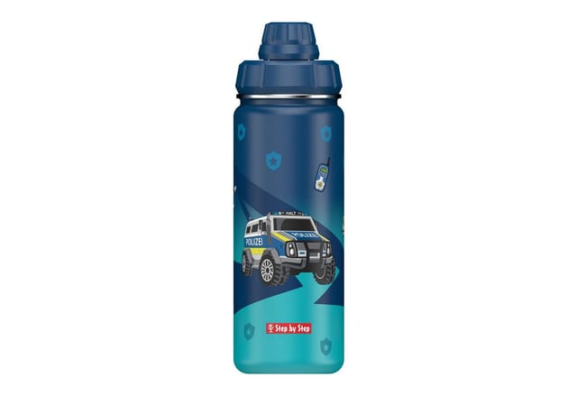 Step by Step Trinkflasche Edelstahl Trinkflasche, Police 0,5 l, Kinder-Flasche, nicht Spülmaschinengeeignet, 500 ml