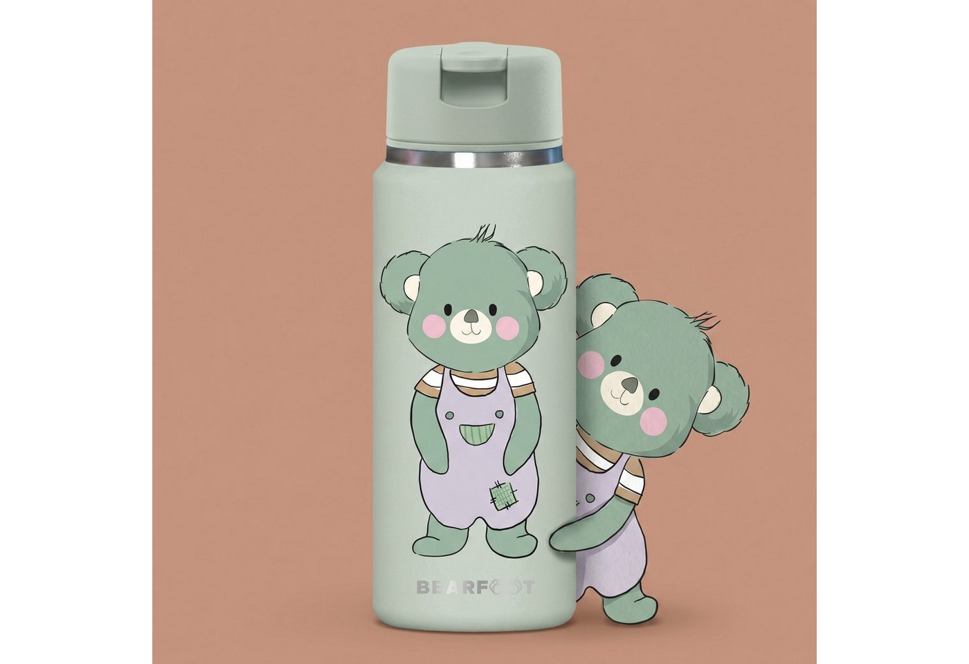 BEARFOOT Trinkflasche TINY Thermo Kinder Trinkflasche Edelstahl - Koala, Thermosflasche, auslaufsicher, Edelstahl, Kinderflasche, BPA-frei Bild 3