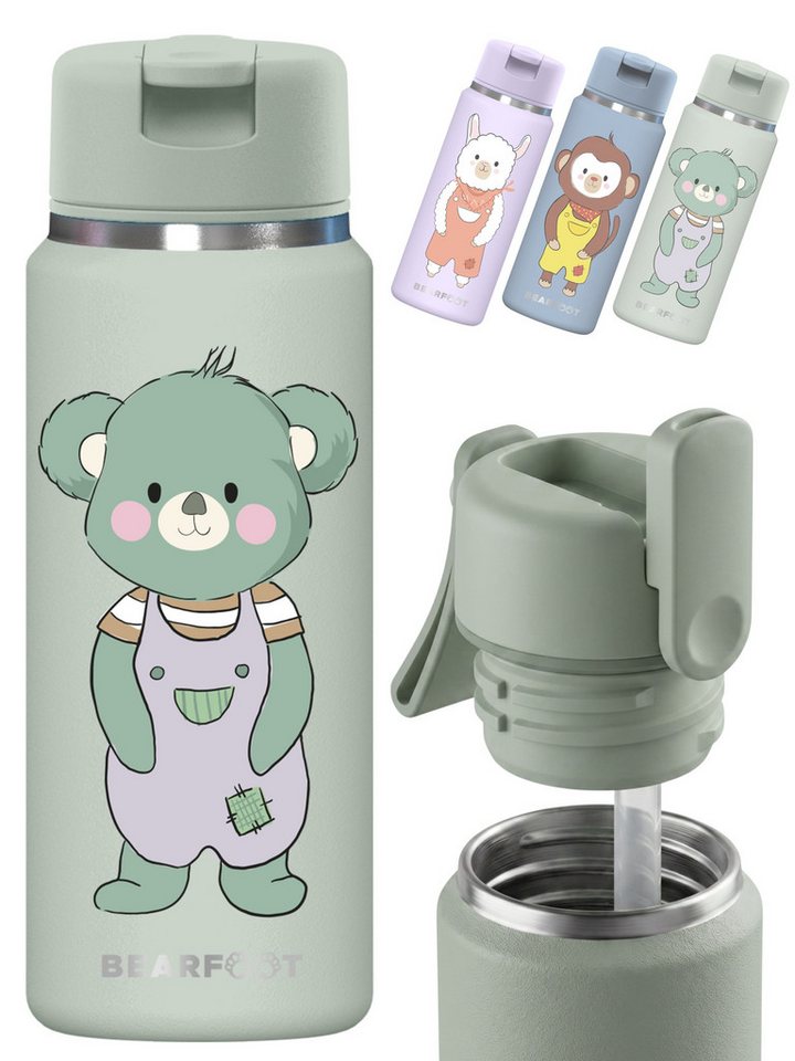 BEARFOOT Trinkflasche TINY Thermo Kinder Trinkflasche Edelstahl - Koala, Thermosflasche, auslaufsicher, Edelstahl, Kinderflasche, BPA-frei Bild 5