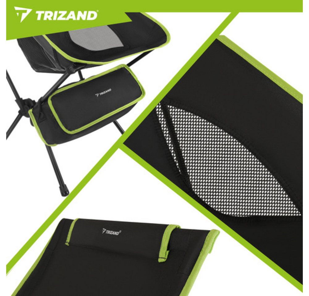 Wisam Campingstuhl Angelstuhl 41x52x86cm schwarz Trizand