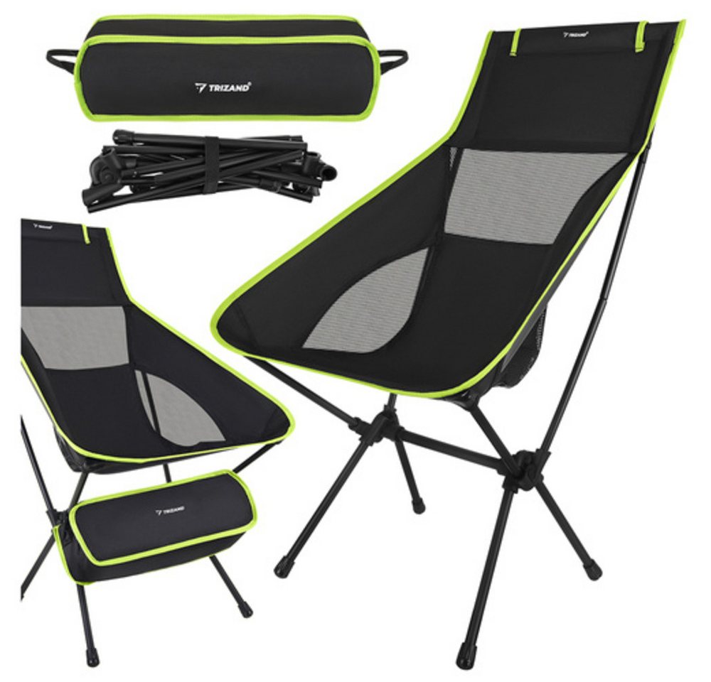 Wisam Campingstuhl Angelstuhl 41x52x86cm schwarz Trizand Bild 2