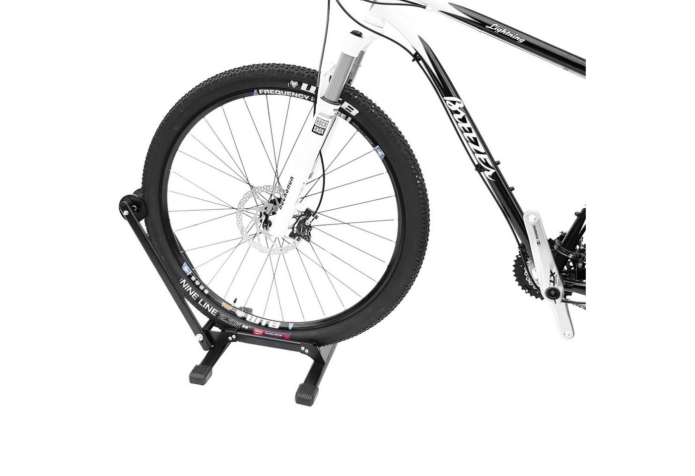 Wellgro Fahrradhalter 2x Fahrradständer - für Vorderrad oder Hinterrad, Stahl Bild 2