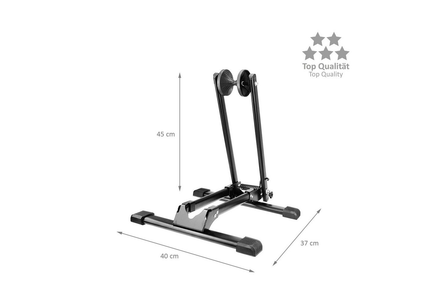 Wellgro Fahrradhalter 2x Fahrradständer - für Vorderrad oder Hinterrad, Stahl Bild 3