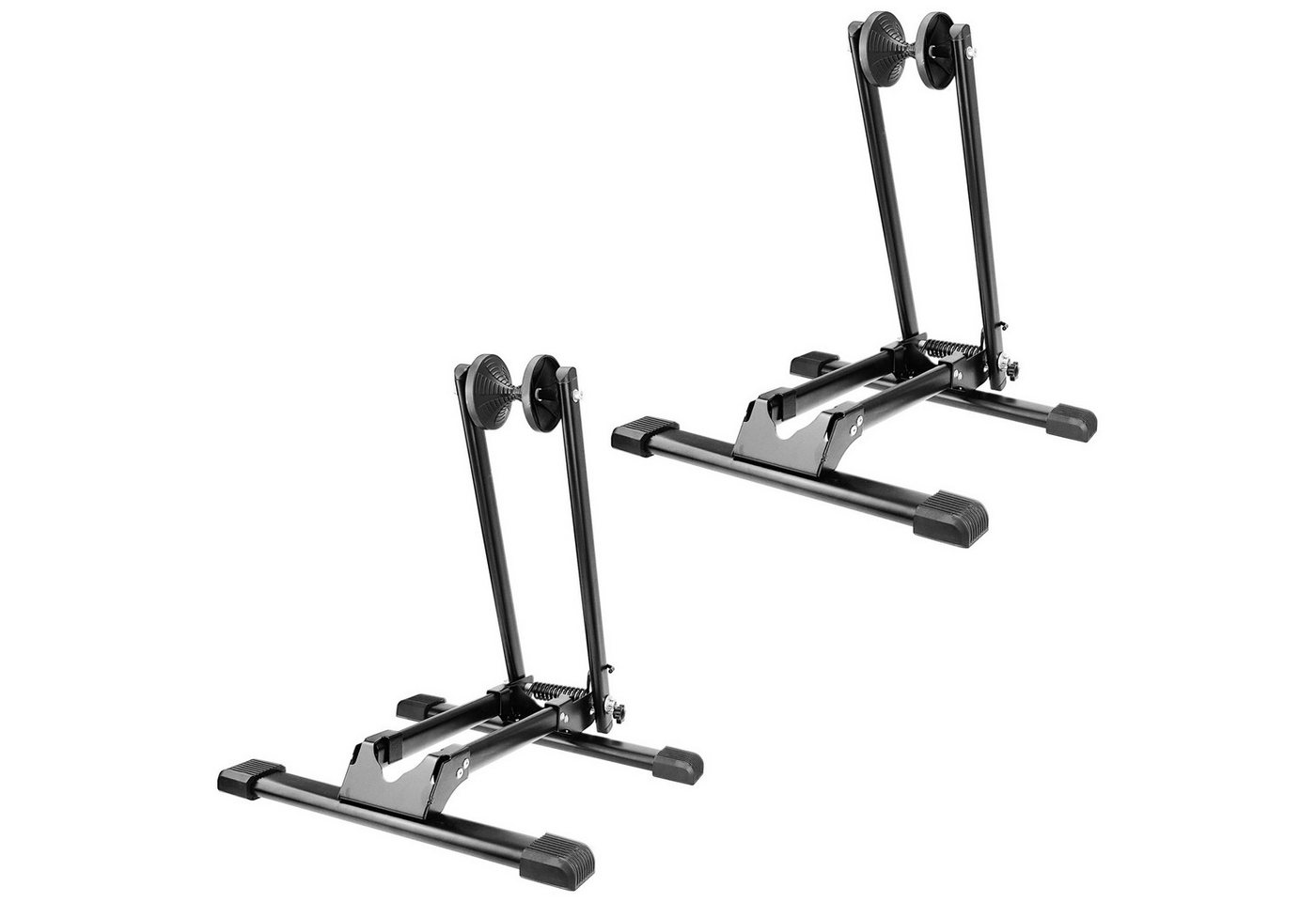 Wellgro Fahrradhalter 2x Fahrradständer - für Vorderrad oder Hinterrad, Stahl Bild 4