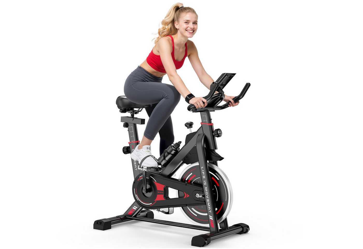 Hamlody Heimtrainer Indoor-Fahrrad, leise Bild 4