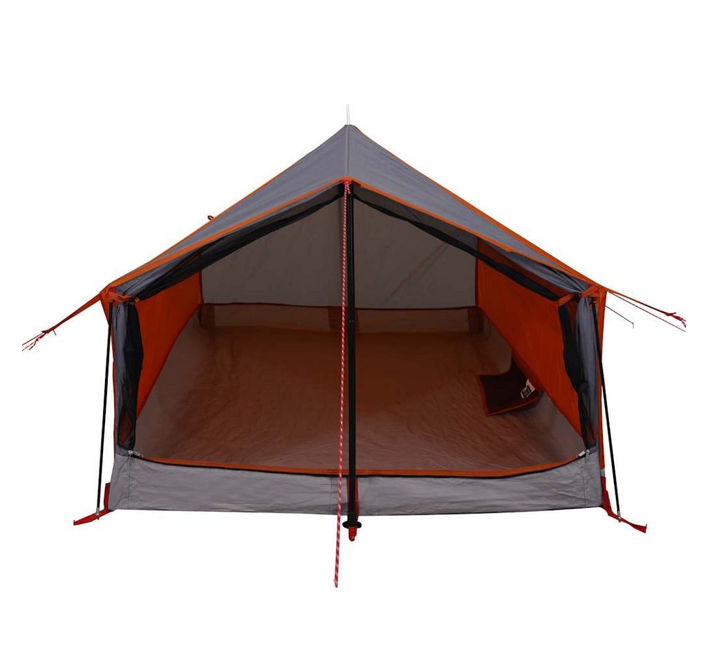 furnicato Faltzelt Campingzelt Scout A-Form 193x122x96 cm Grau-Orange, (1 tlg), Wetterfestes Leichtzelt mit E-Anschluss und integrierten Netzwänden Bild 4