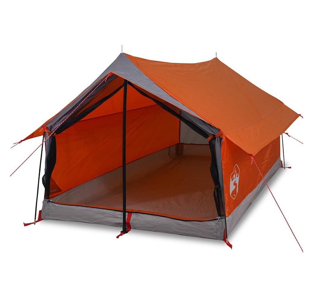 furnicato Faltzelt Campingzelt Scout A-Form 193x122x96 cm Grau-Orange, (1 tlg), Wetterfestes Leichtzelt mit E-Anschluss und integrierten Netzwänden Bild 5