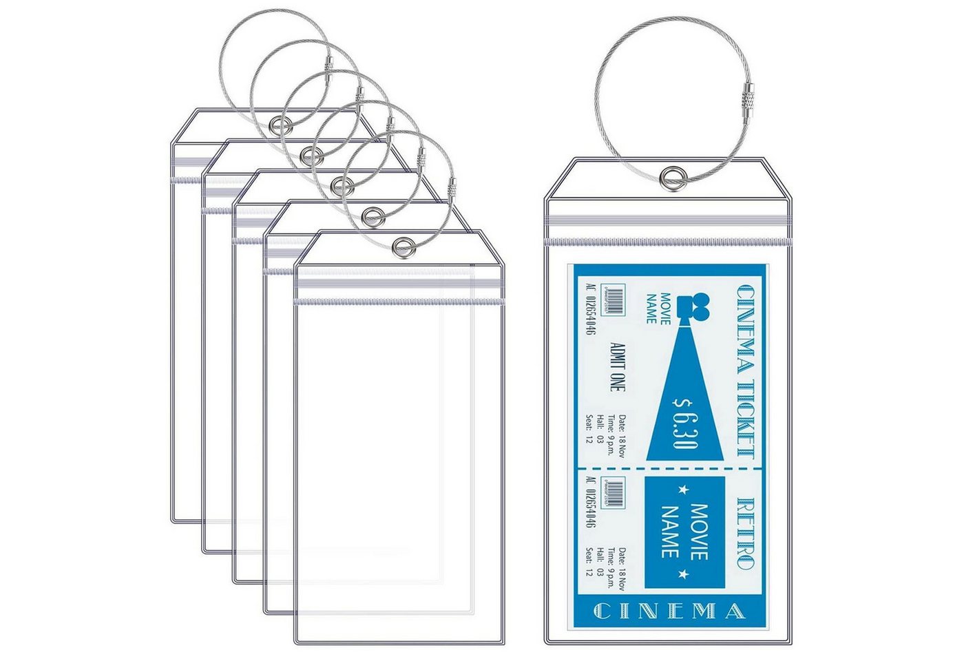 LuxusKollektion Gepäckanhänger Kofferanhänger Kreuzfahrt Wasserdicht PVC Edelstahl farblos Bild 4