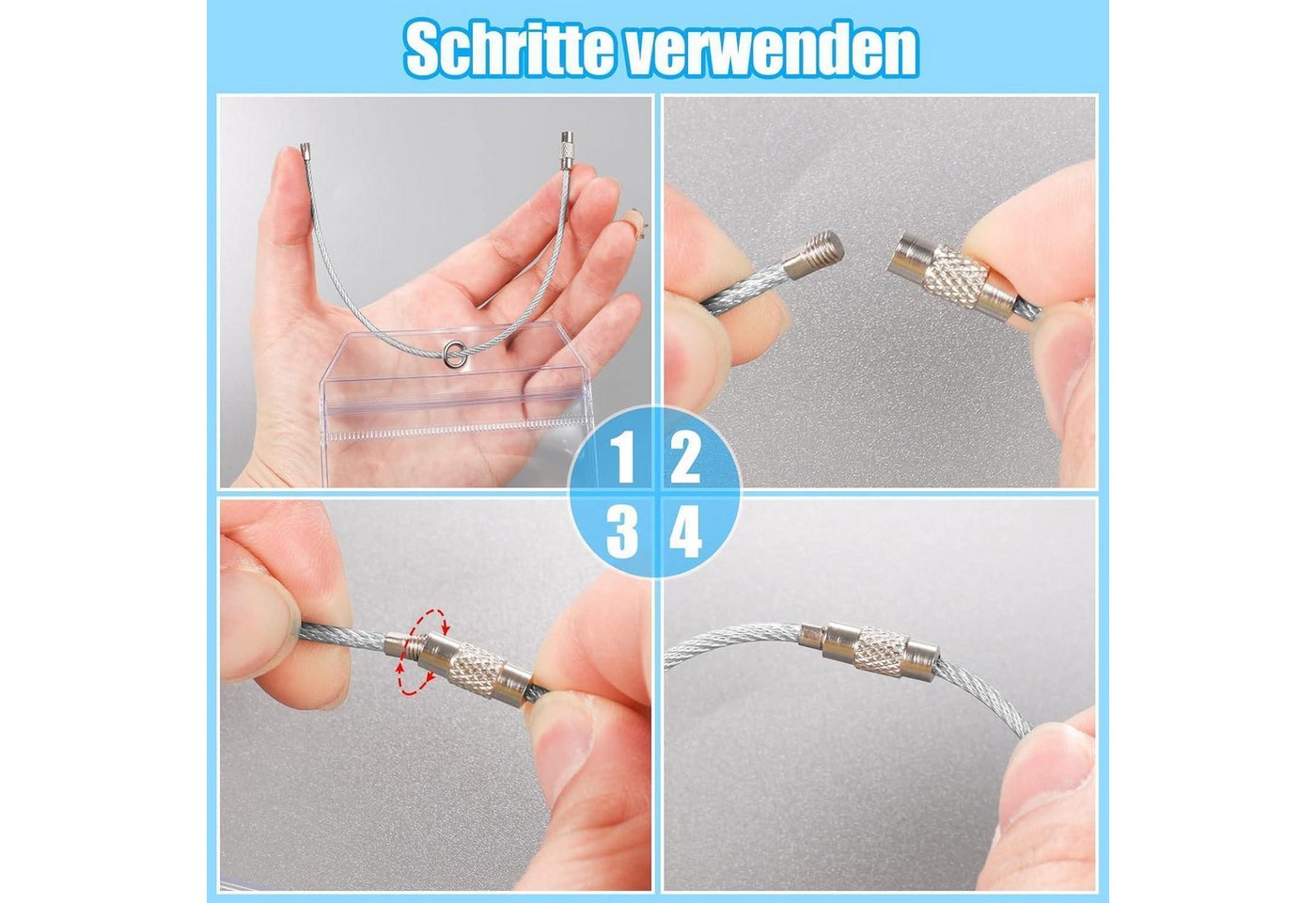LuxusKollektion Gepäckanhänger Kofferanhänger Kreuzfahrt Wasserdicht PVC Edelstahl farblos Bild 5