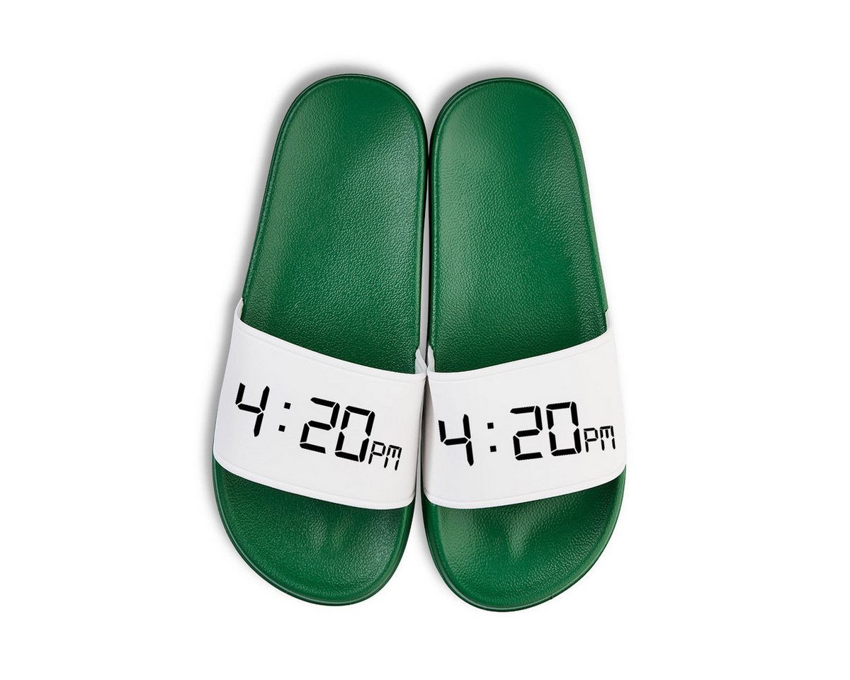 Youth Designz 420 Retro Cannabis Unisex Badelatschen Flip Flops Badeschuh mit lustigen Logo für Damen & Herren Bild 4