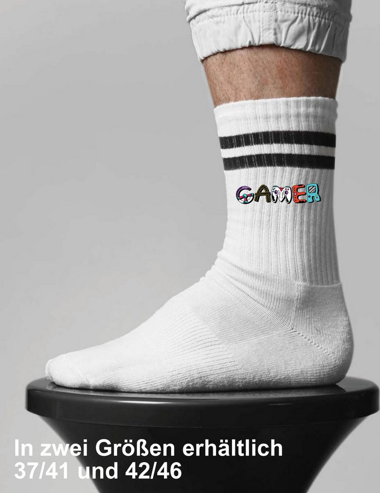 Youth Designz Tennissocken Gamer Unisex Socken Geschenk Retro mit verstärkter Verse und Zehenbereich Bild 5