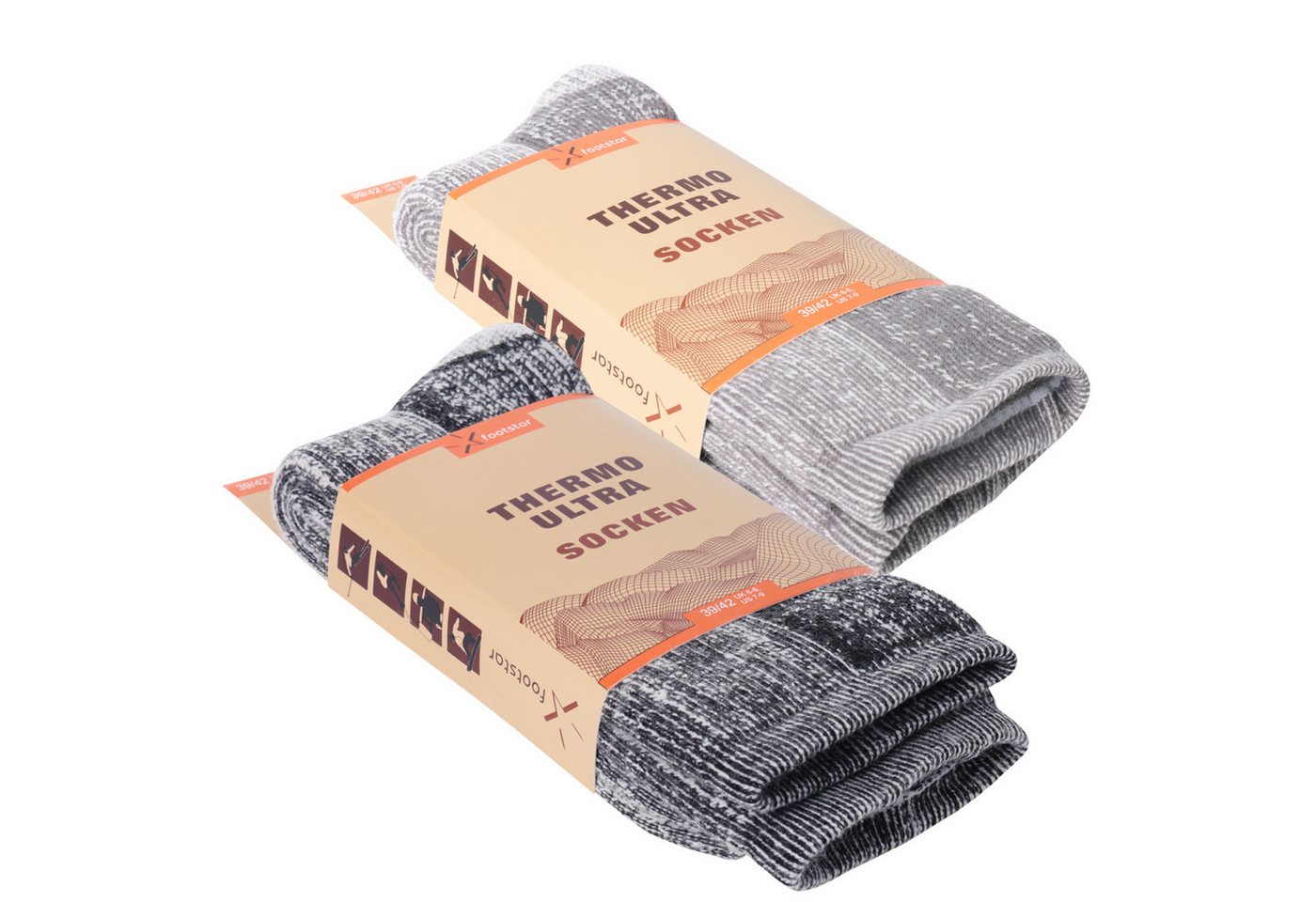 Footstar Thermosocken THERMO-ULTRA Wollsocken - Damen Herren & Kinder (1er & 2er) Bild 4