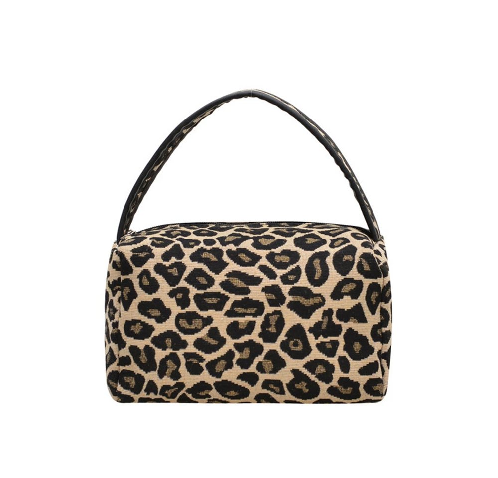 Agger Kulturbeutel Kosmetiktasche für Damen,Make-up-Tasche, tragbare (4-tlg), tragbare Kosmetiktasche mit Leopardenmuster,Waschbeutel, Beautycase Bild 4
