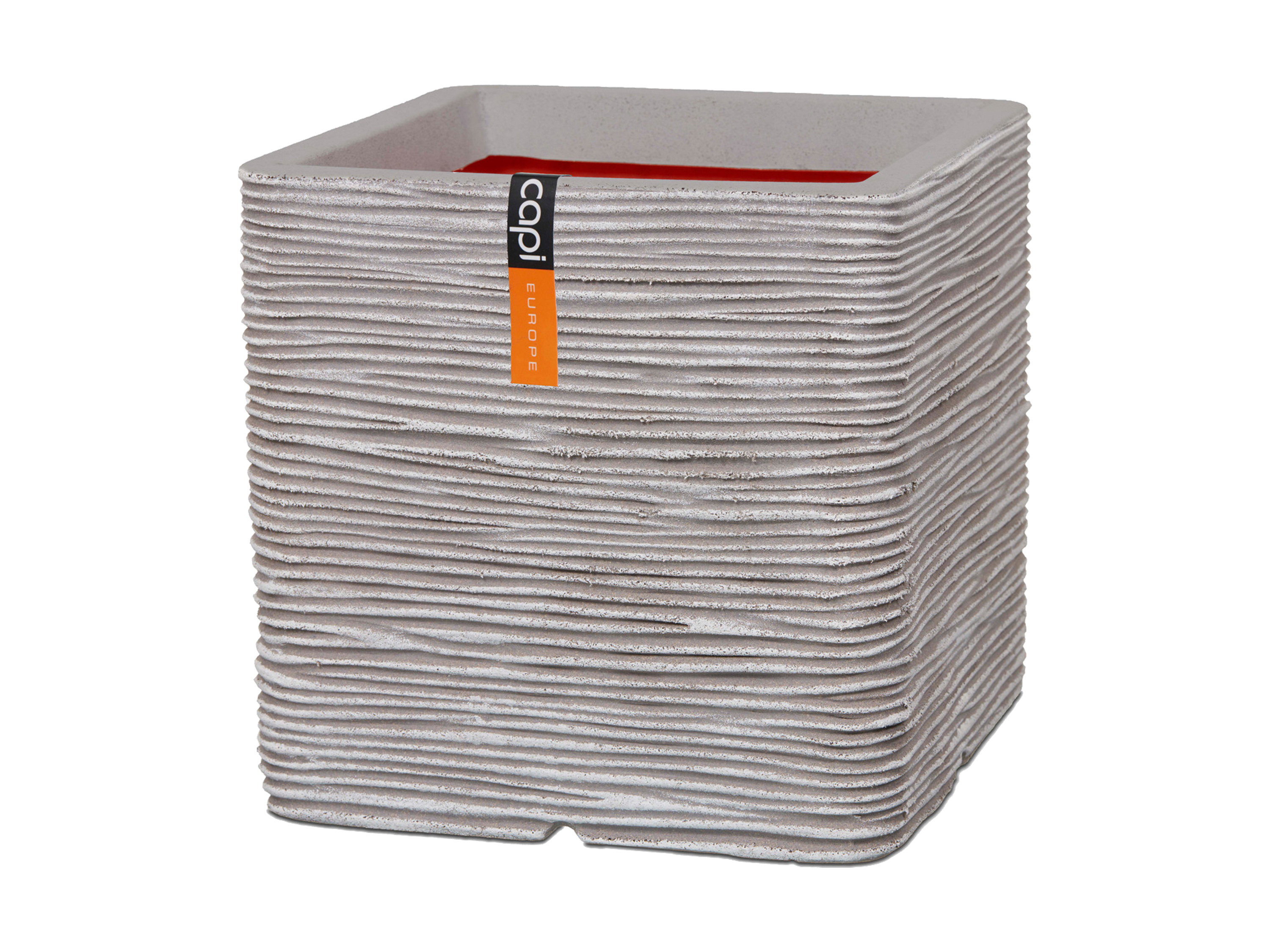 CAPI EUROPE Blumentopf quadratisch (30 x 30 x 30 cm, Elfenbein)