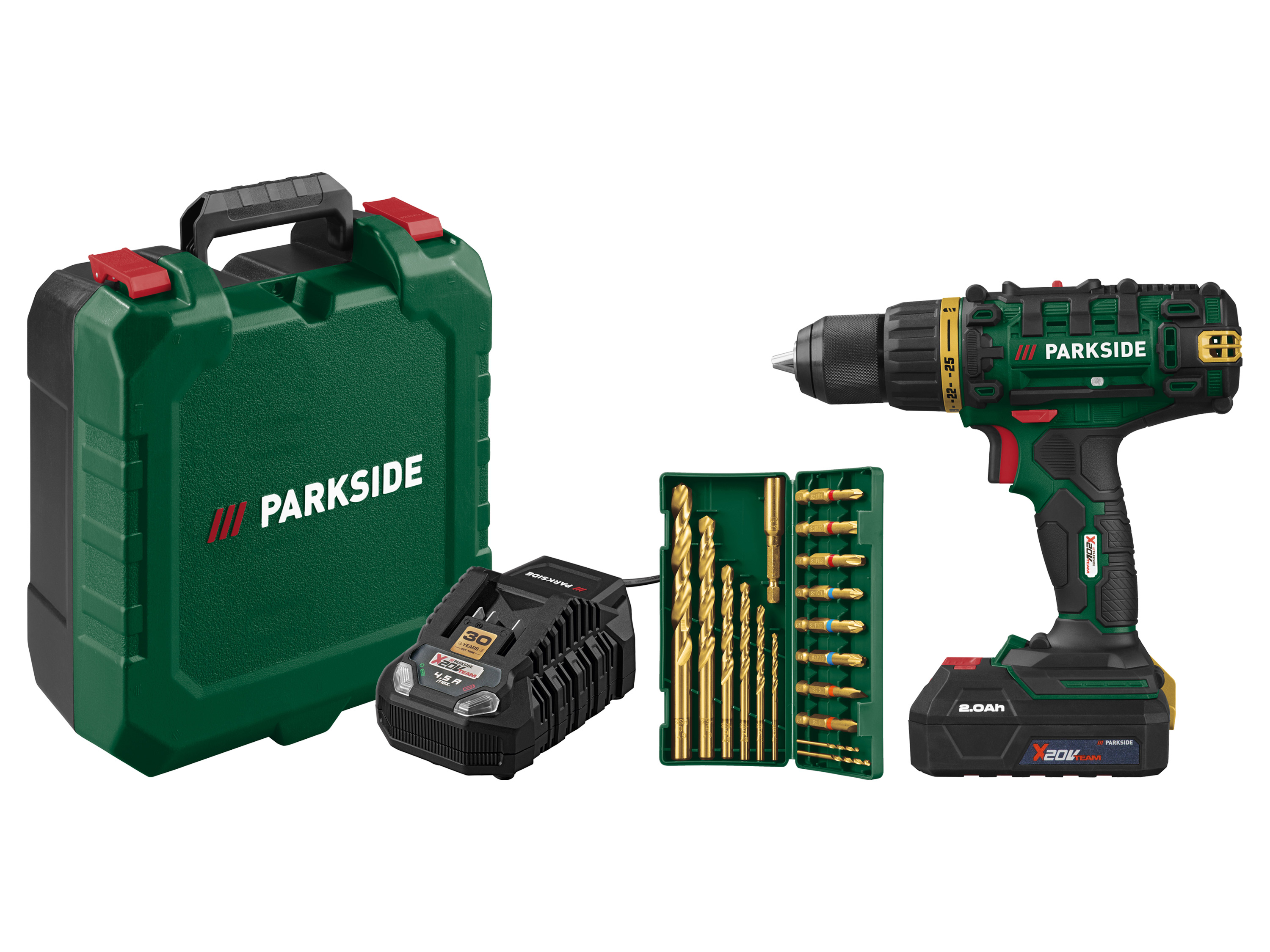 PARKSIDE® 20 V Akku-Bohrschrauber Limited Edition »PABS 20-Li G8«, mit Akku und Ladegerät (grün) Bild 4