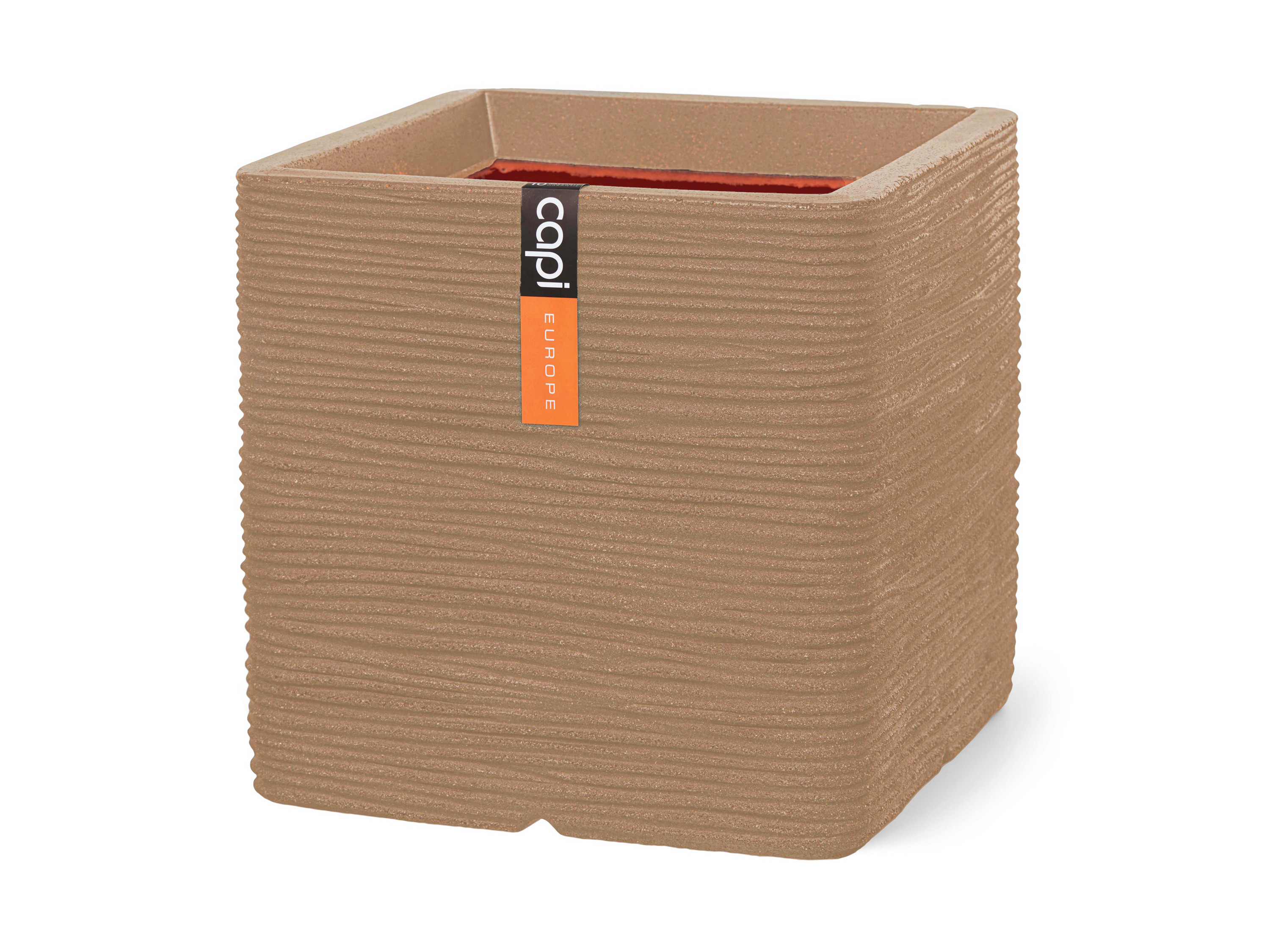 CAPI EUROPE Blumentopf quadratisch (30 x 30 x 30 cm, Beige)